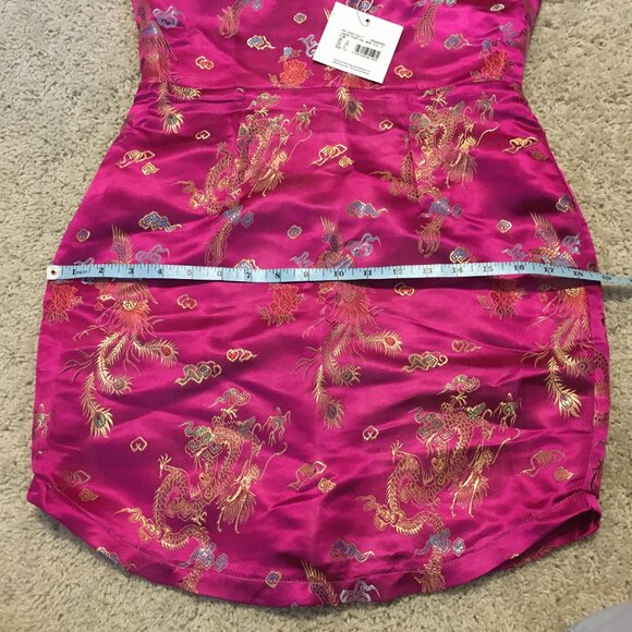NWT Missguided Pink Jacquard Dragon and Phoenix Strappy Mini Dress - Picture 13 of 15